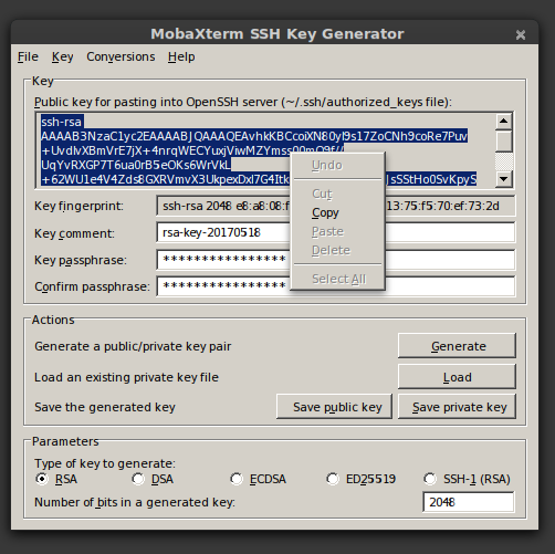 MobaKeyGen (SSH key generator)